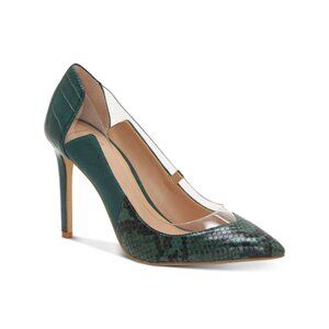 International Concepts Womens Stiletto Heels Dress Pumps Snake Print Green SZ 6M